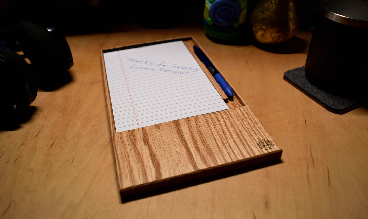 Hardwood Notepad Holder