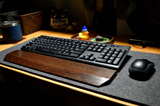 Wenge Keyboard Wrist Rest | Ergonomic Exotic Hardwood Mechanical Keyboard Wrist Support