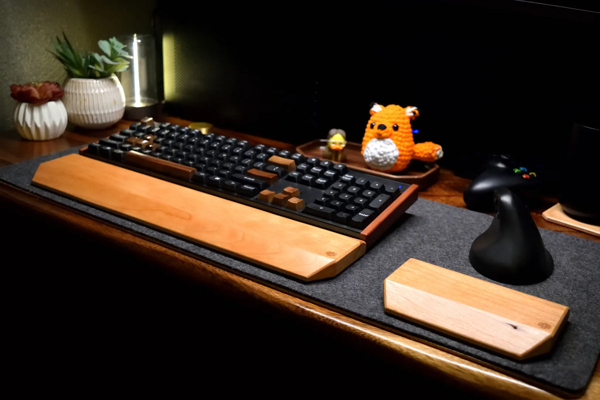 Hardwood Mouse Wrist Rest | Solid Wood Ergonomic Support, Custom Engraving
