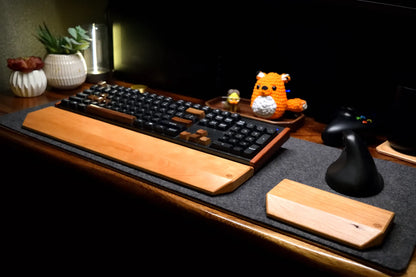 Hardwood Mouse Wrist Rest | Solid Wood Ergonomic Support, Custom Engraving