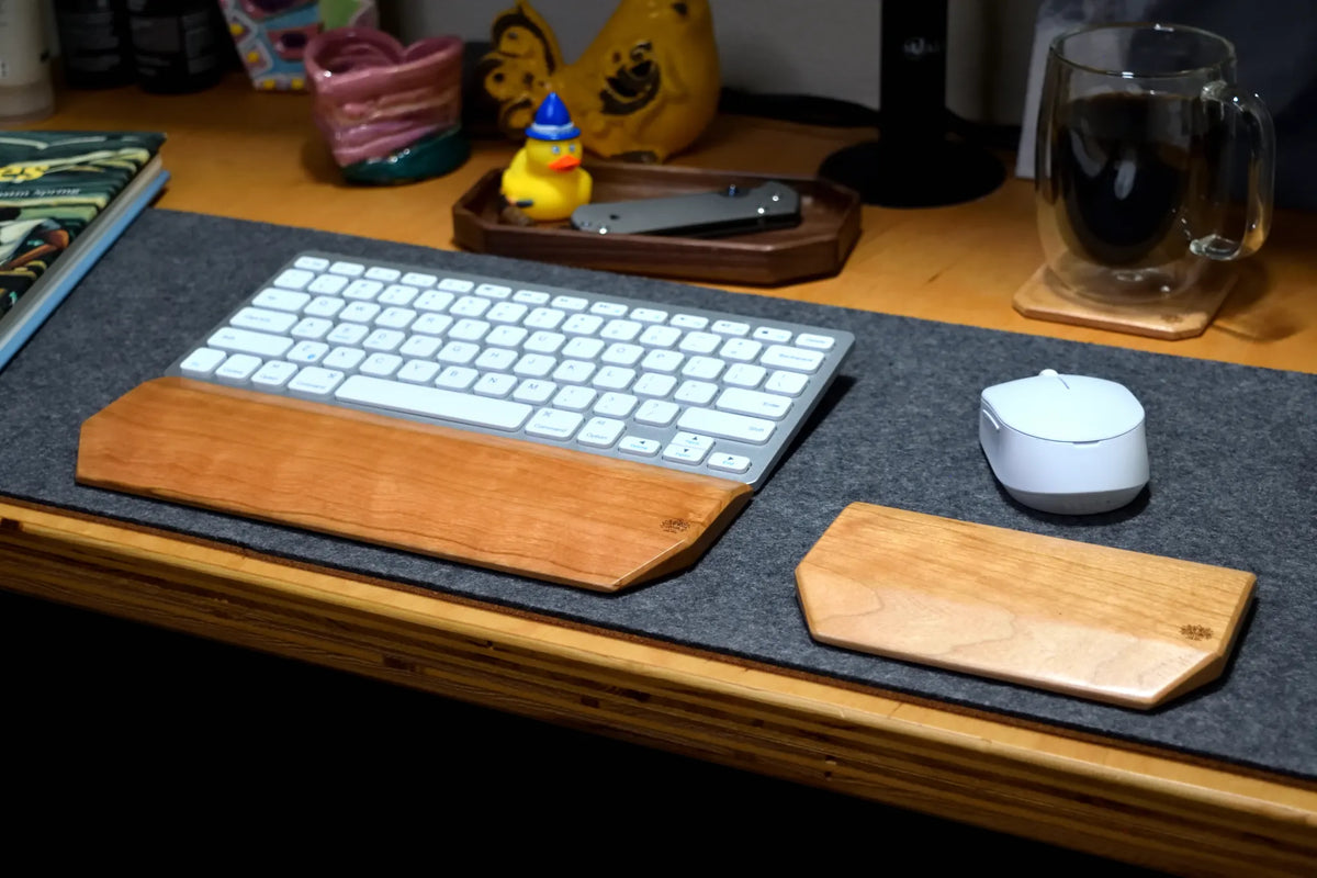 Hardwood Mouse Wrist Rest | Solid Wood Ergonomic Support, Custom Engraving