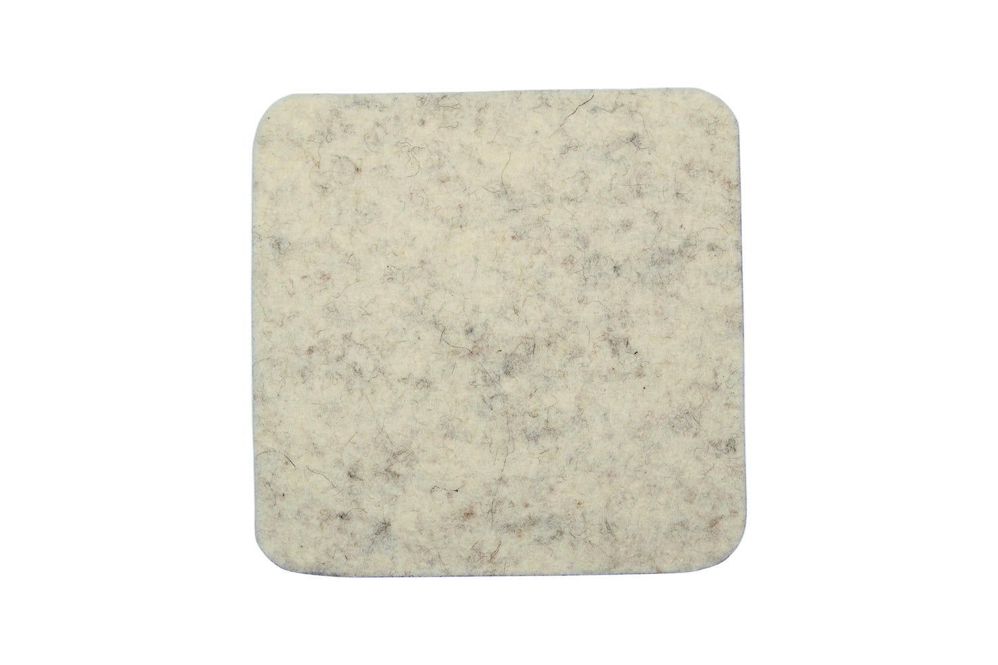 Square wool felt coaster by Lonoke Designs on a white background.