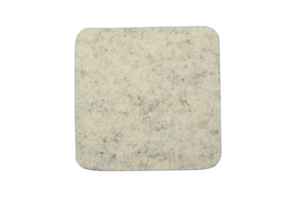Square wool felt coaster by Lonoke Designs on a white background.