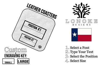 Leather Coaster Set of 4