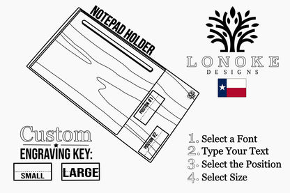 Hardwood Notepad Holder