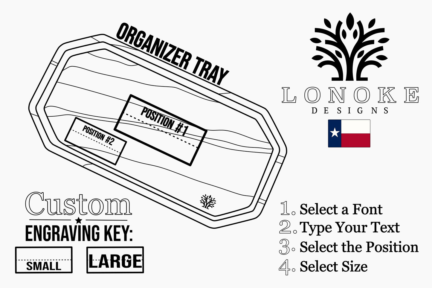 Hardwood Organizer Tray