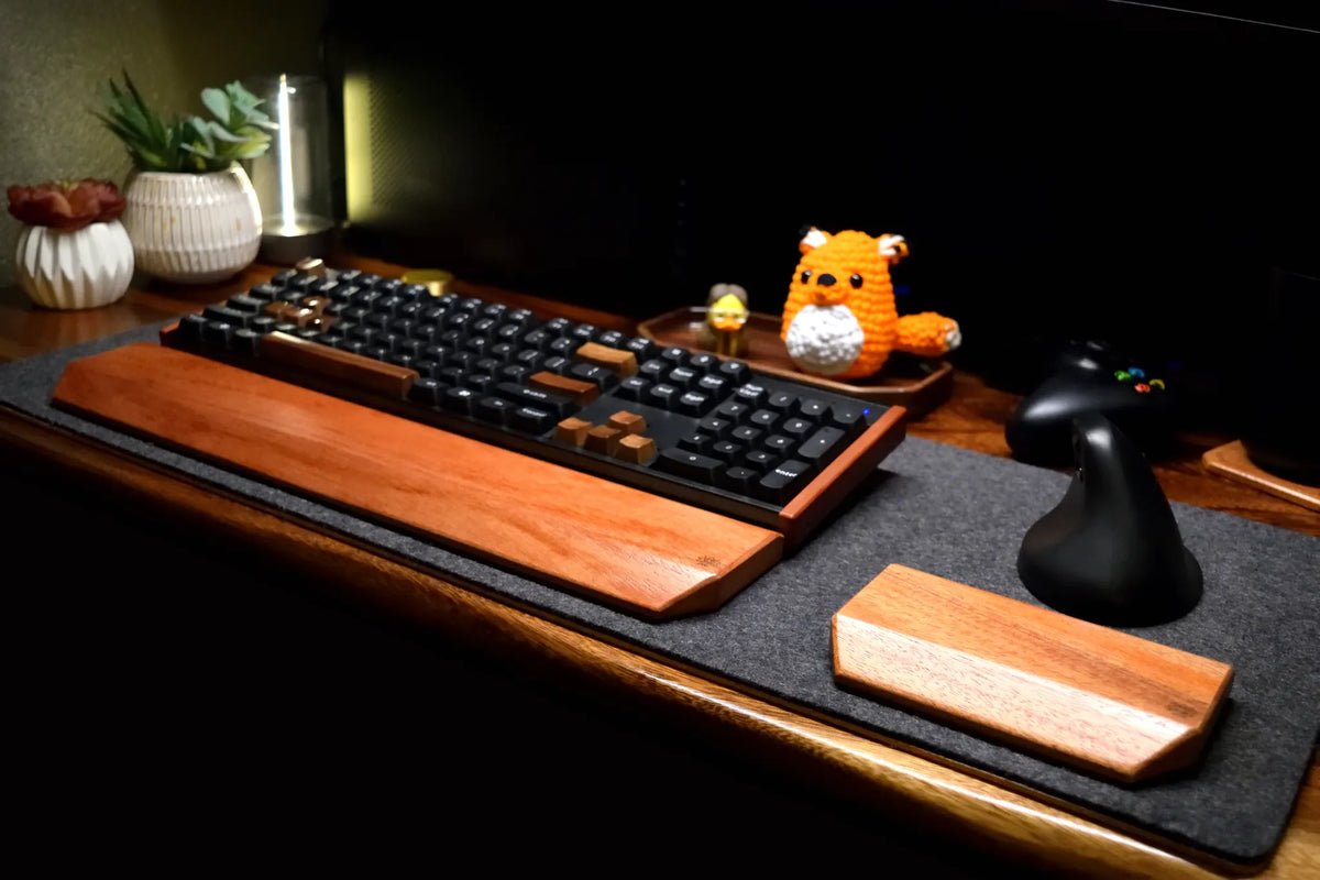 Hardwood Mouse Wrist Rest | Solid Wood Ergonomic Support, Custom Engraving