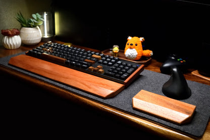 Hardwood Mouse Wrist Rest | Solid Wood Ergonomic Support, Custom Engraving