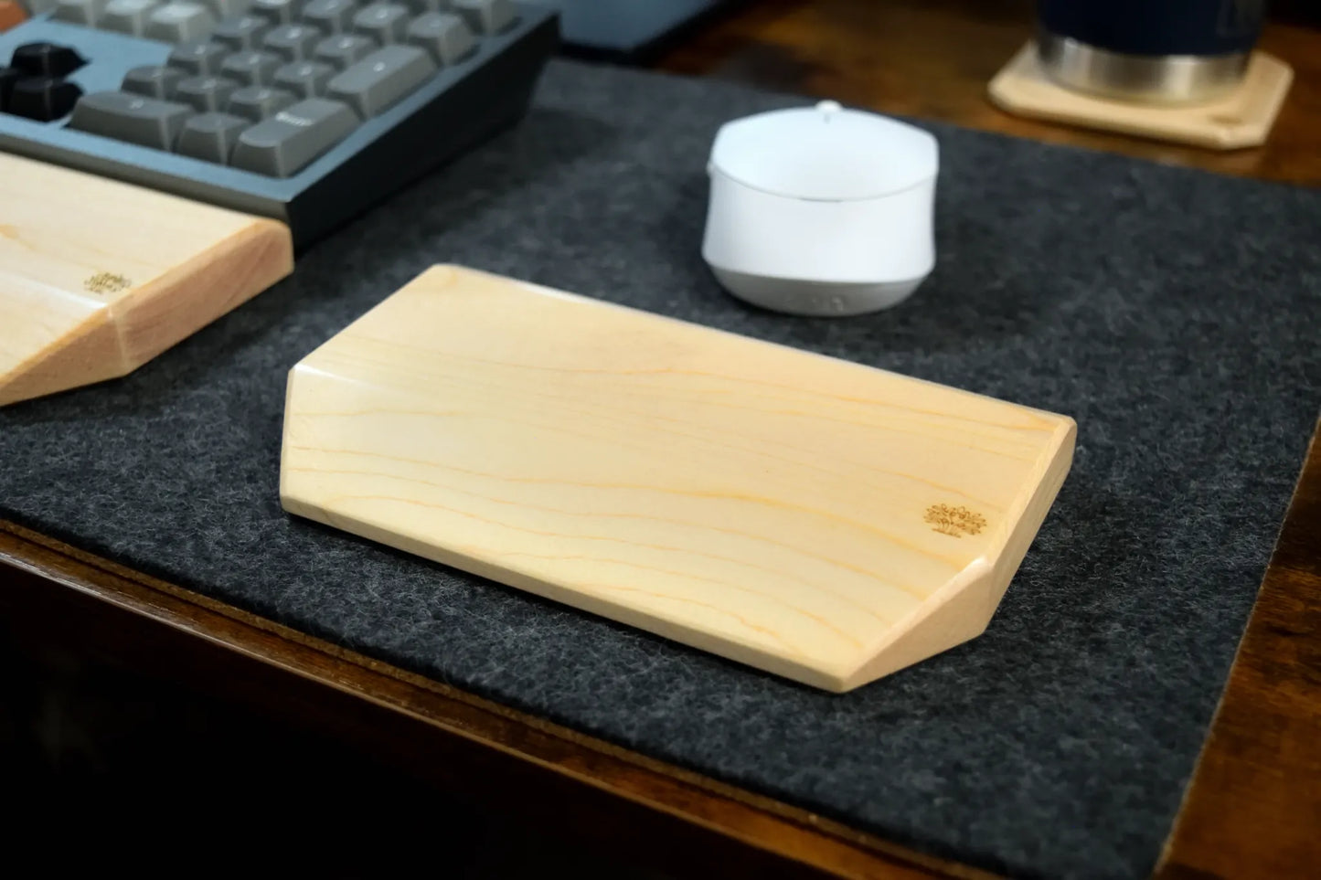 Hardwood Mouse Wrist Rest | Solid Wood Ergonomic Support, Custom Engraving