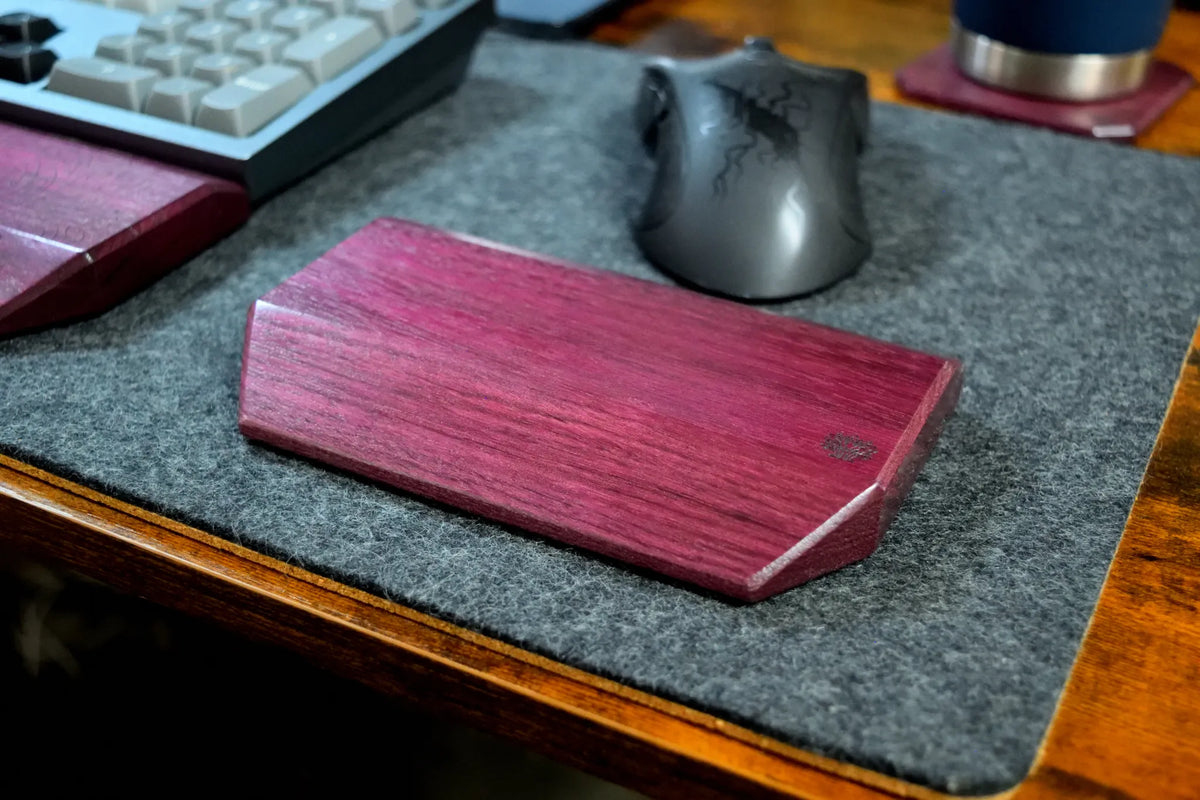 Hardwood Mouse Wrist Rest | Solid Wood Ergonomic Support, Custom Engraving