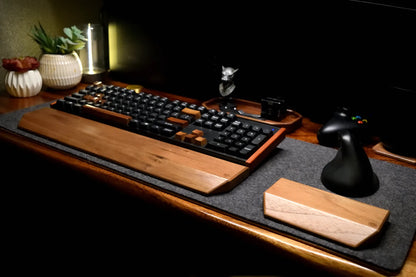 Hardwood Mouse Wrist Rest | Solid Wood Ergonomic Support, Custom Engraving