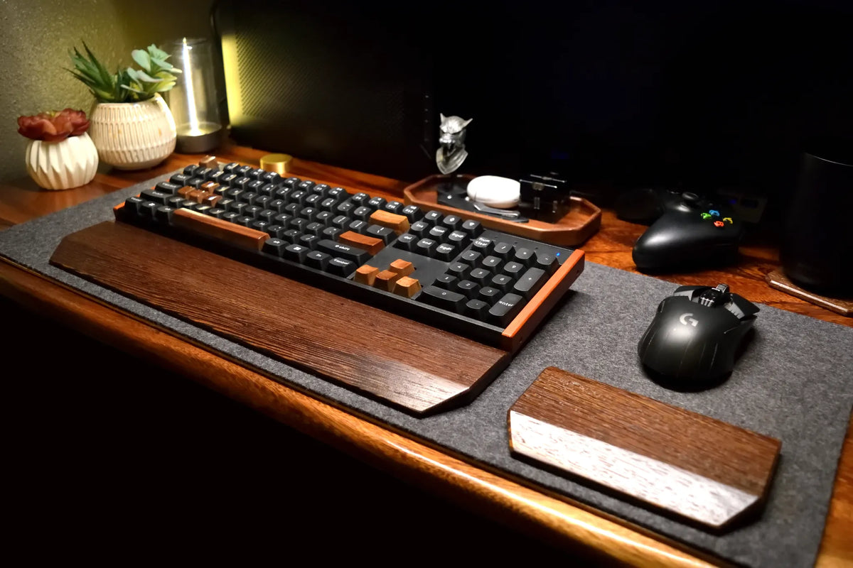 Hardwood Mouse Wrist Rest | Solid Wood Ergonomic Support, Custom Engraving