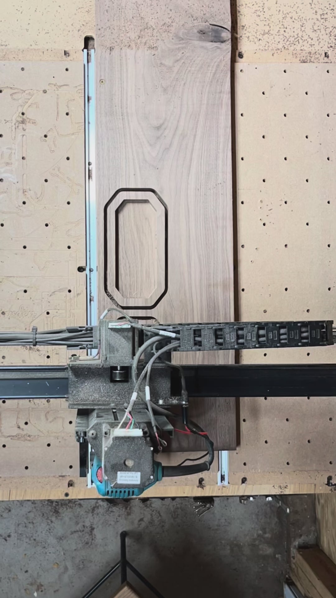Video of the manufacturing process of the Lonoke Designs' walnut catchall organizer tray. Includes walnut being cut on a CNC-router, edge routing, and laser engraving.