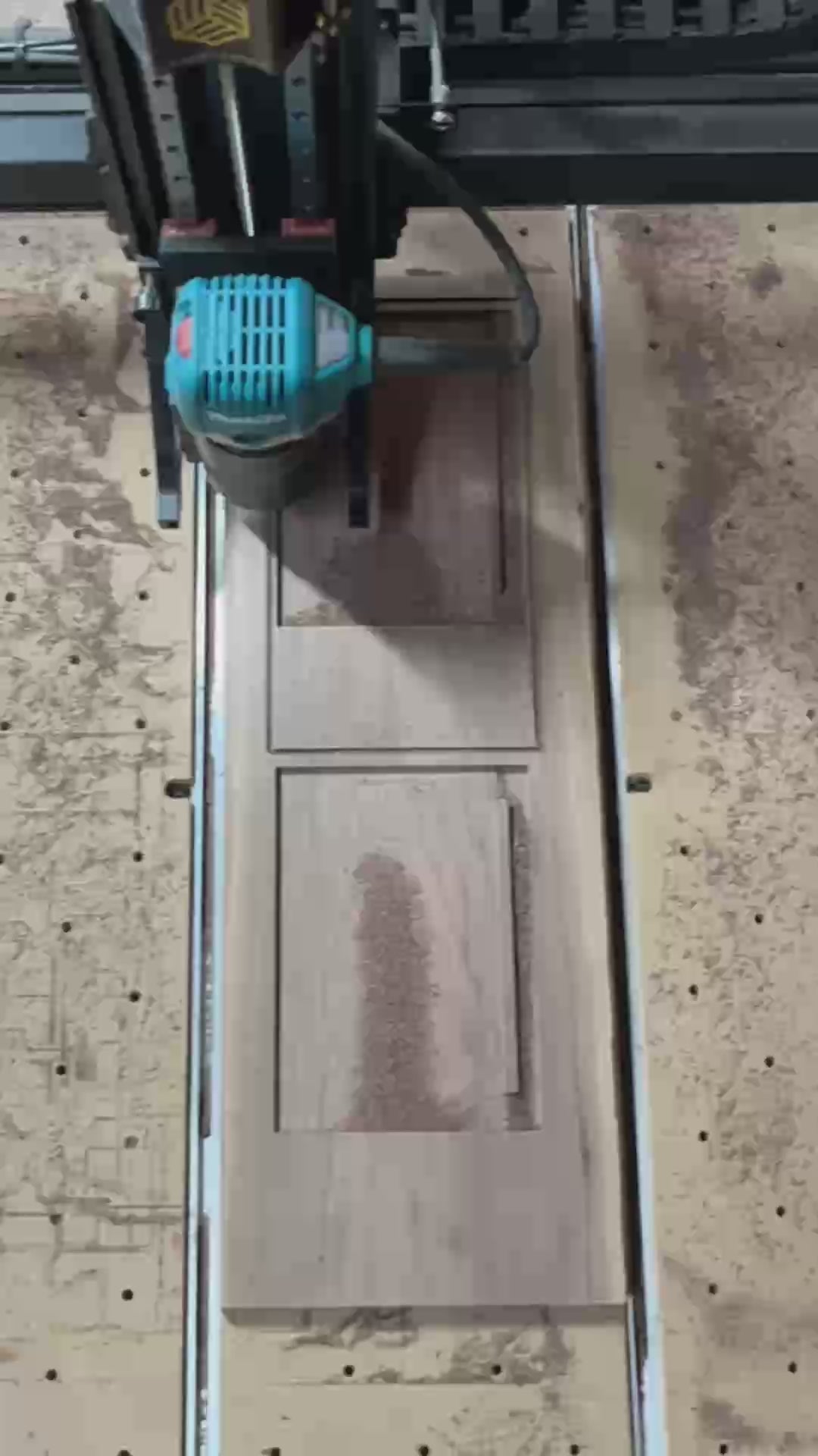 Video of the manufacturing process of the Lonoke Designs' walnut notepad holder. Includes walnut being cut on a CNC-router and laser engraving.